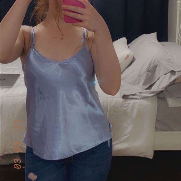 COPY - PERIWINKLE SILK TANK ✨ - Picture 5 of 5